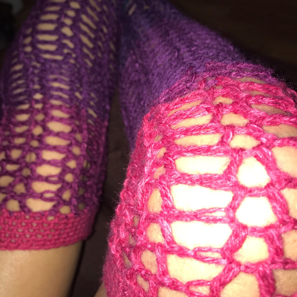 Crochet Knee/Thigh Sticking Socks